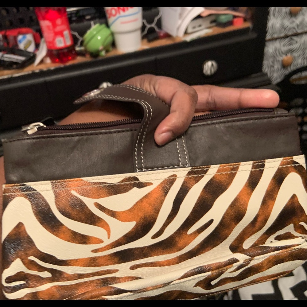 Small zebra print wallet